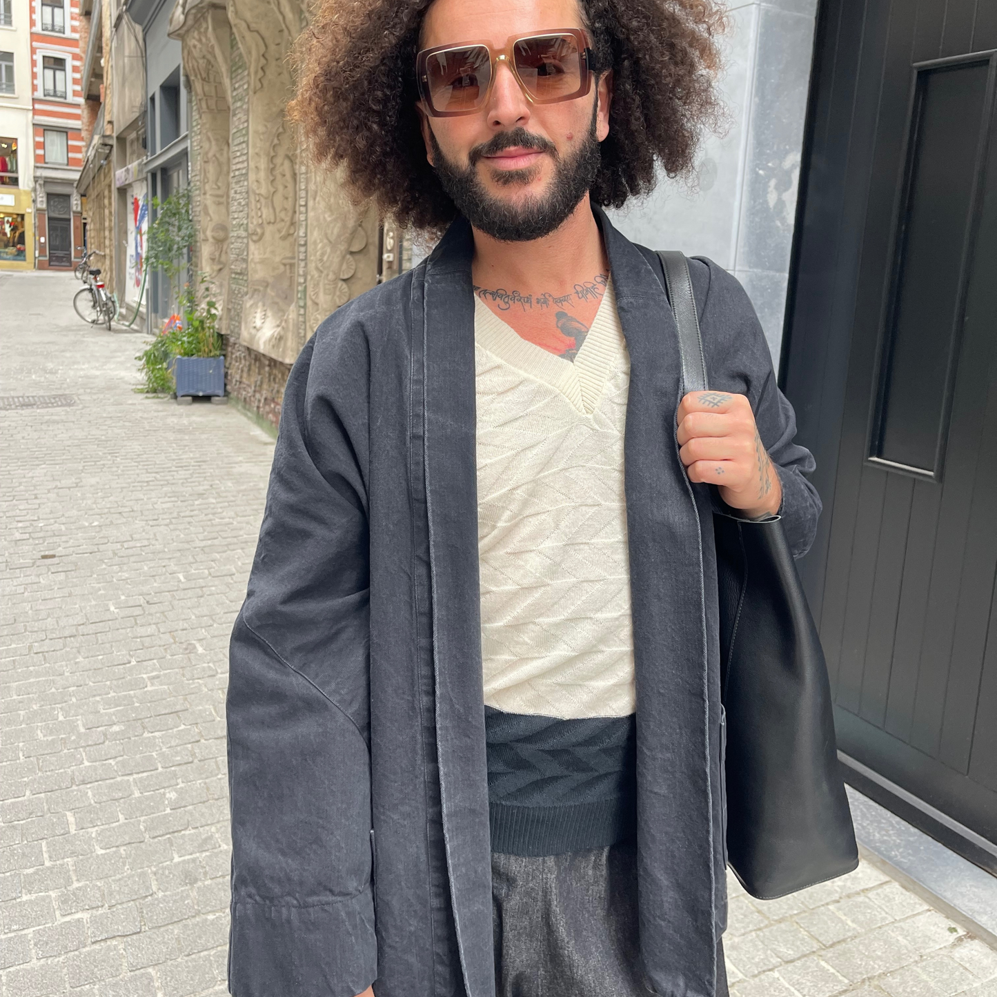 POINTY Kimono - Grey - Cracked Perfection