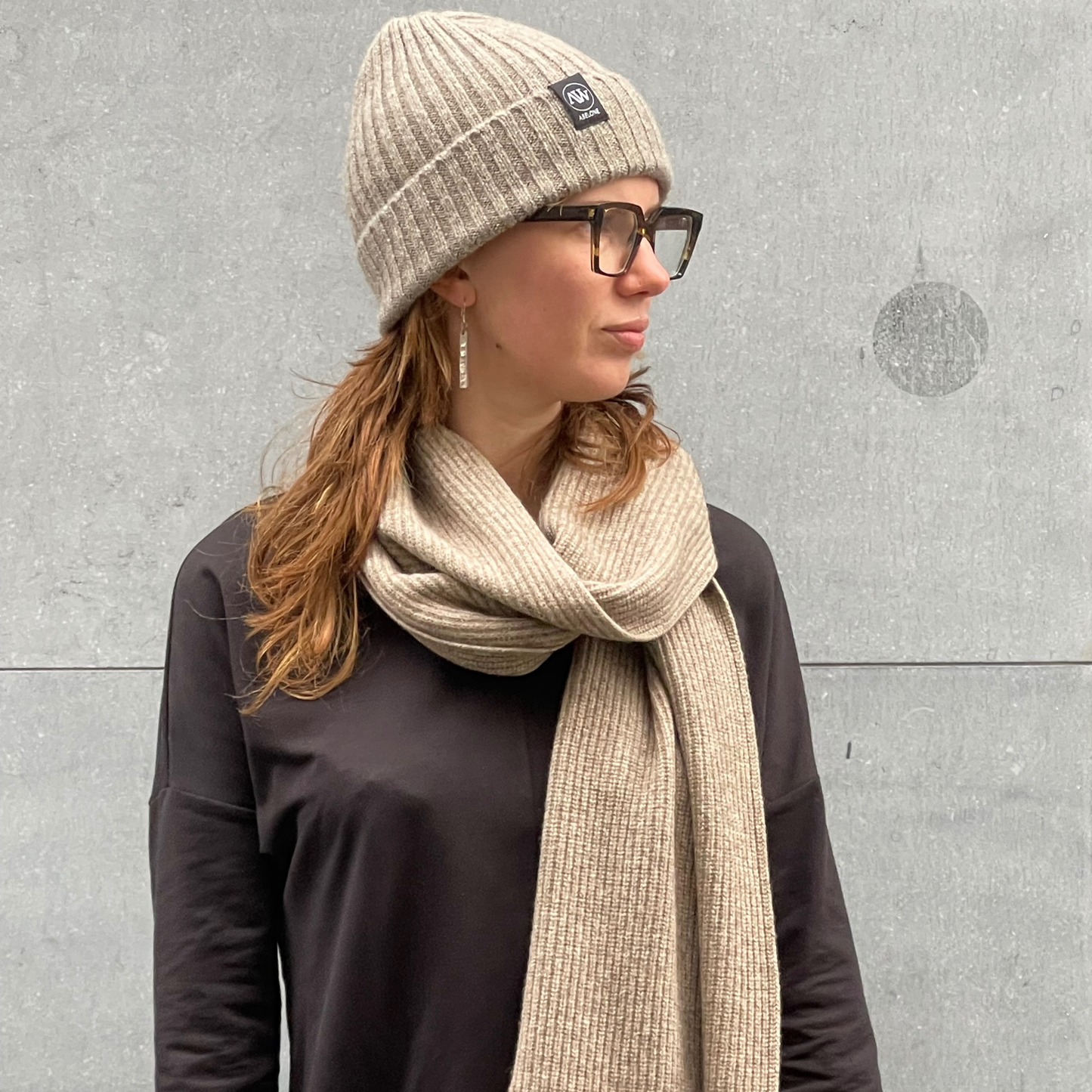 HEADBAND + SCARF - Warm Taupe
