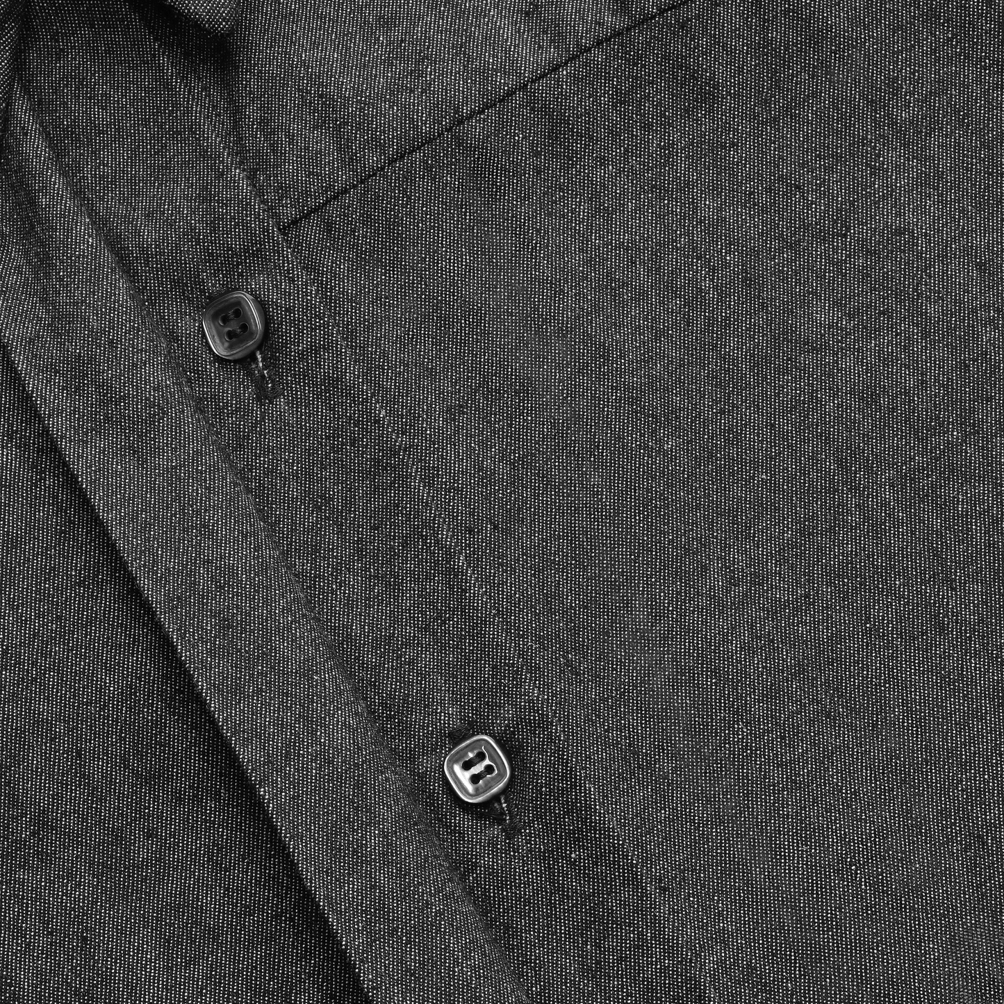 POINTY Cropped Shirt - Grey Melange