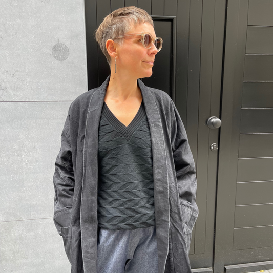 POINTY Kimono - Grey - Cracked Perfection