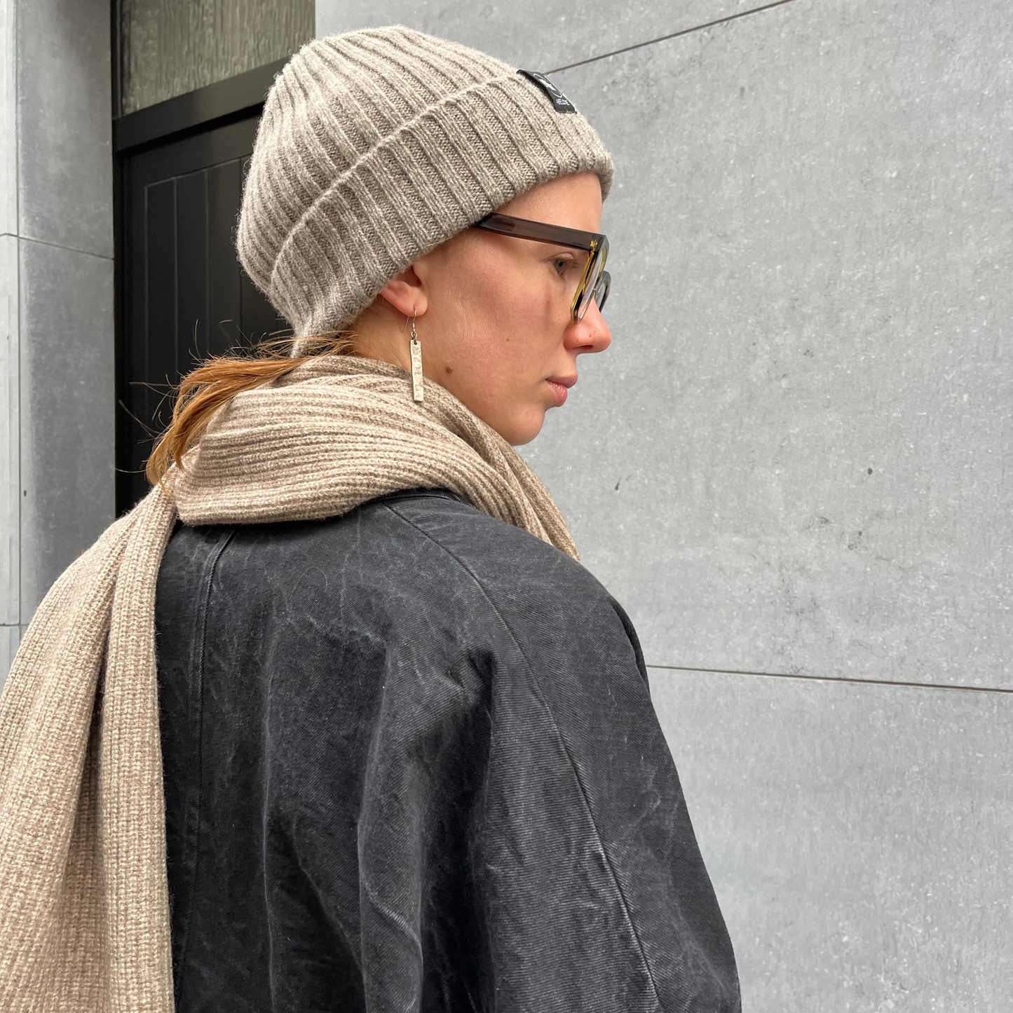 HEADBAND + SCARF - Warm Taupe