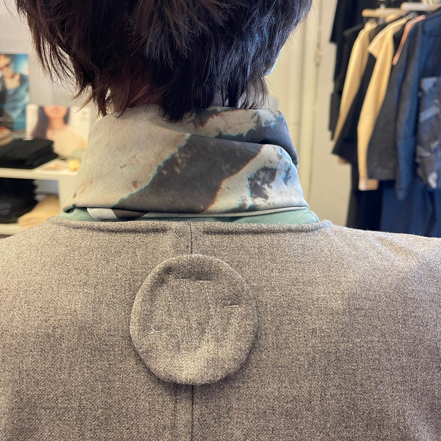 BOXY Bodywarmer - Soft quilted Grey Wool