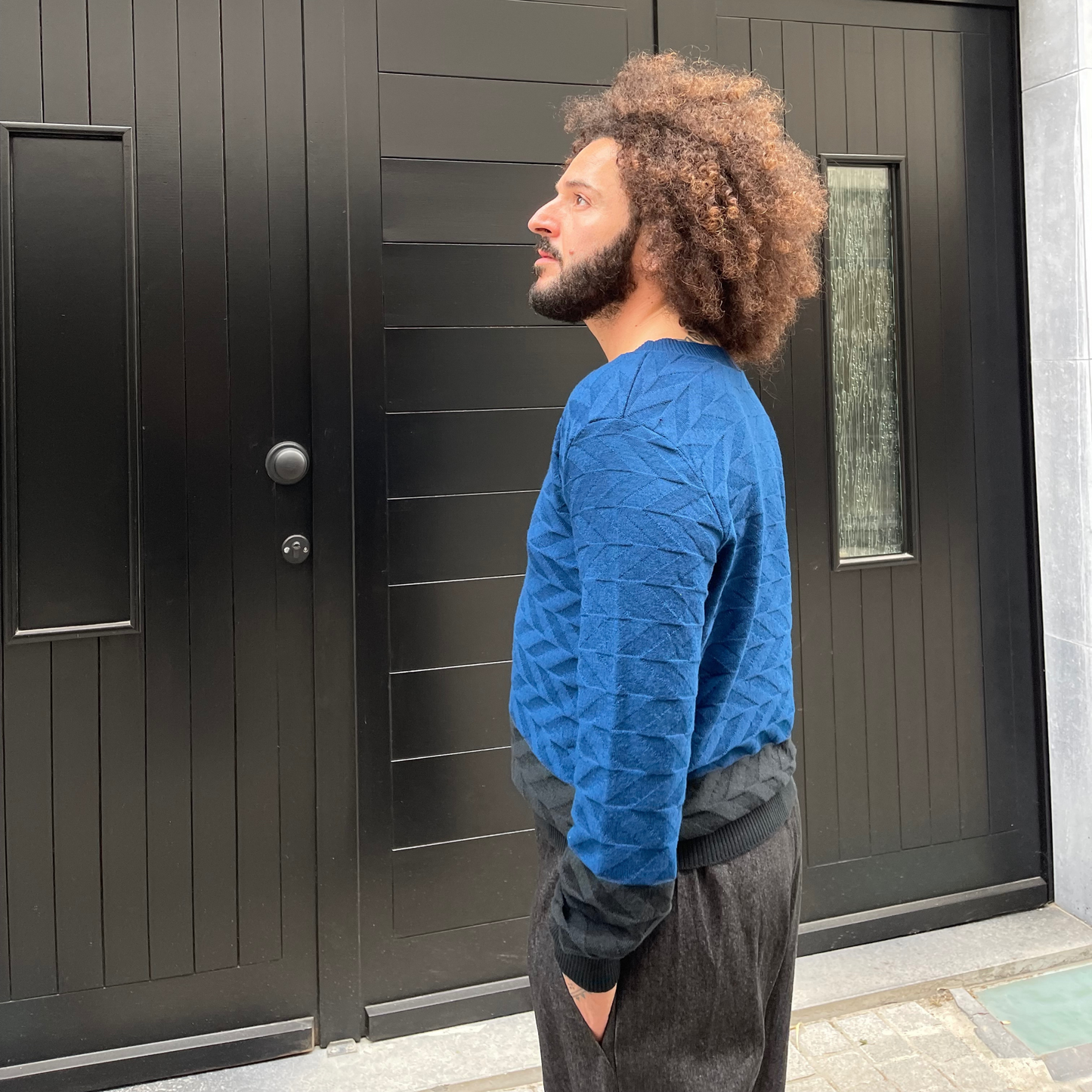 AW Signature Zig-Zag Sweater - Indigo/Black - PRESALE September Only