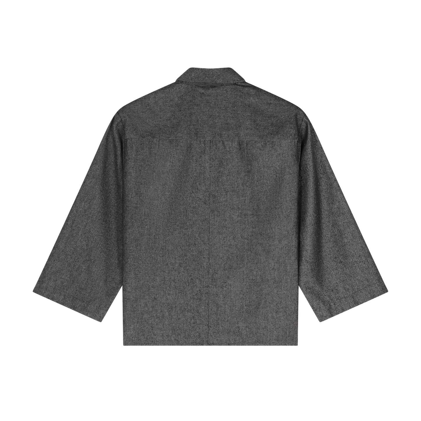 POINTY Cropped Shirt - Grey Melange