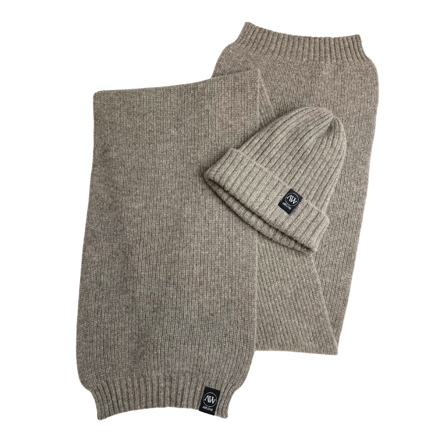 BEANIE + SCARF - Platinum Grey