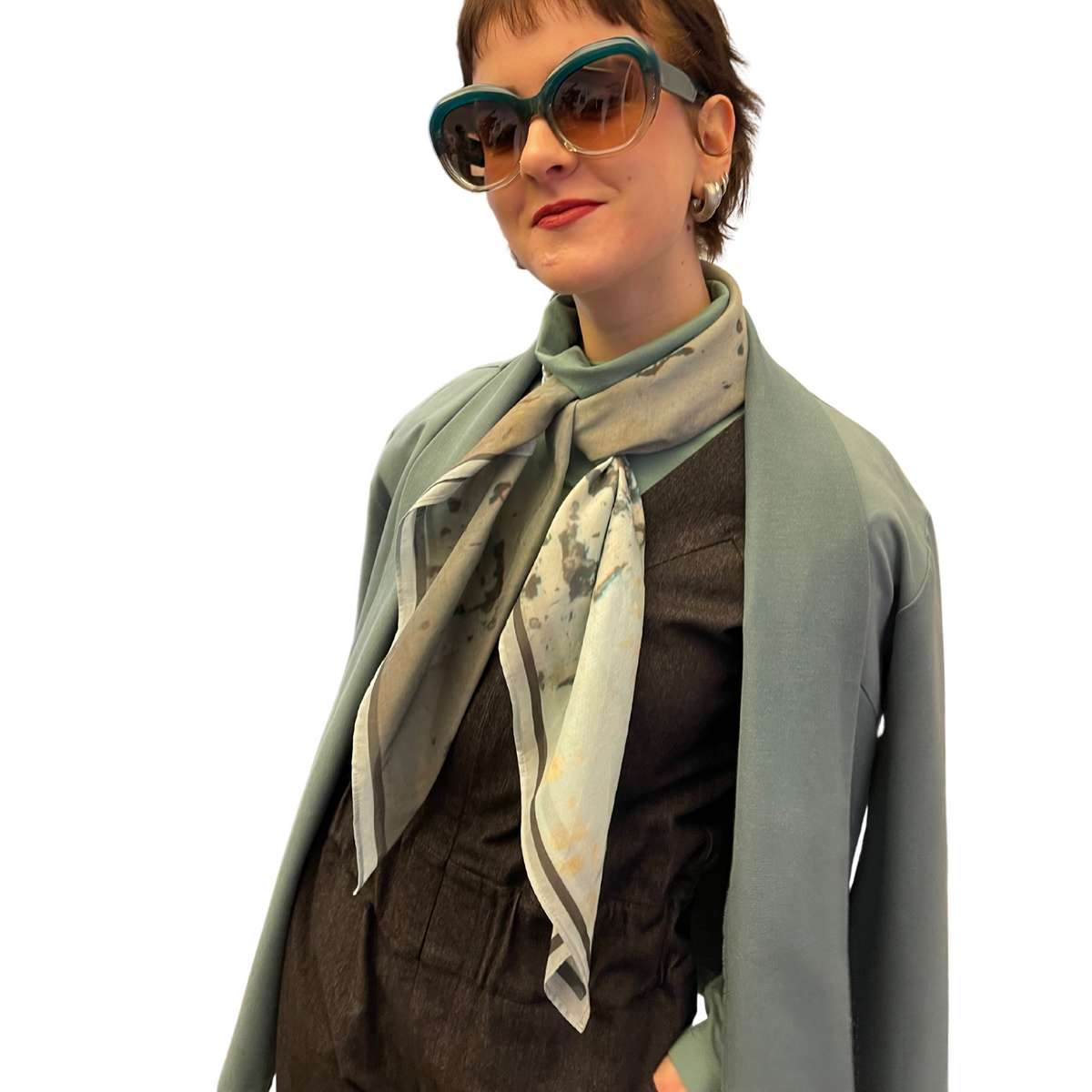 POINTY Jumpsuit - Grey Melange - Sleeveless