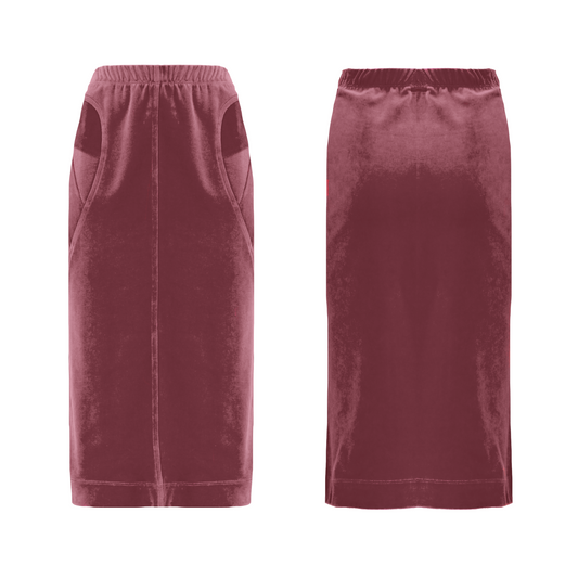 CRYSTAL Skirt VELVET - Raspberry