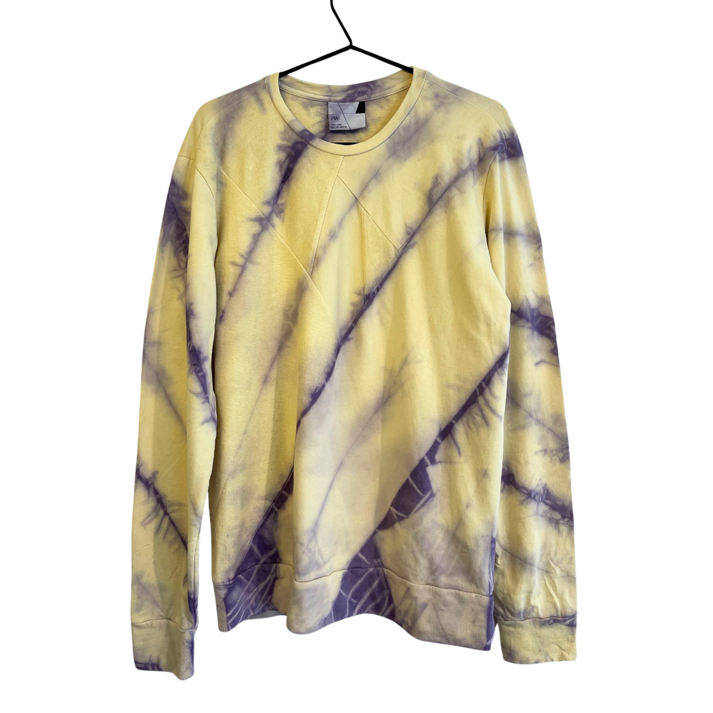 CRYSTAL Sweatshirt SHIBORI - Purple & Yellow