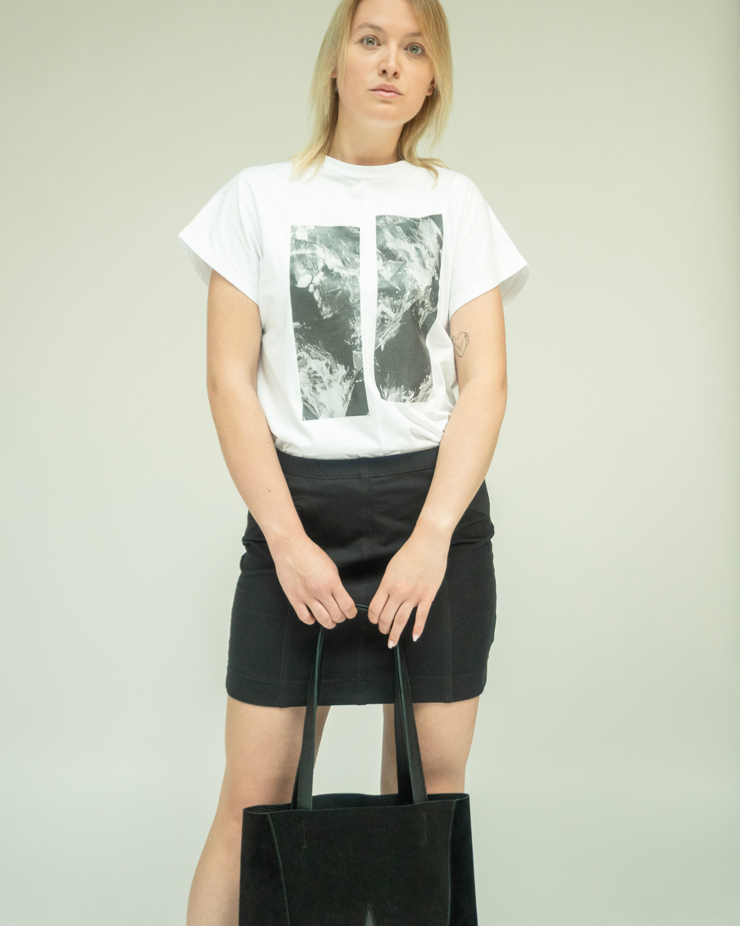POINTY Skirt Mini - Pure Black - Made on demand