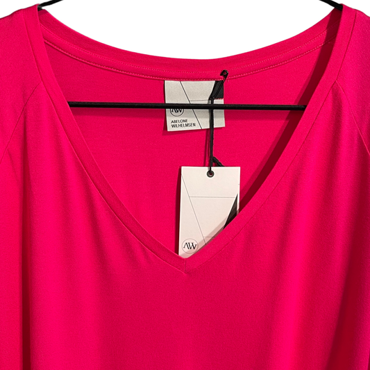 POINTY Blouse V-neck - Shocking Pink