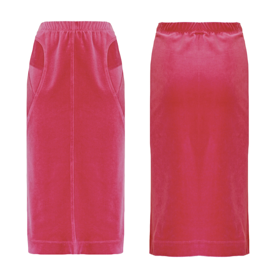 CRYSTAL Skirt VELVET - Bubble Gum