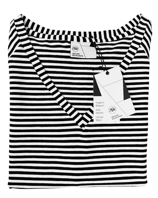 POINTY Blouse V-neck - thin stripes