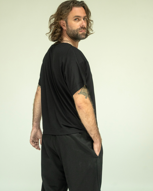 POINTY Blouse V-neck - Pure Black