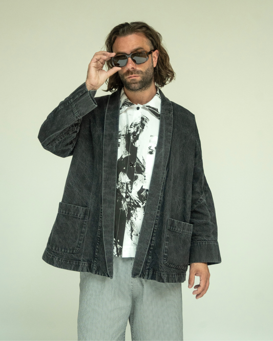 CRACKED Kimono - Grey