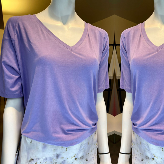 POINTY blouse - V-neck - Lavender