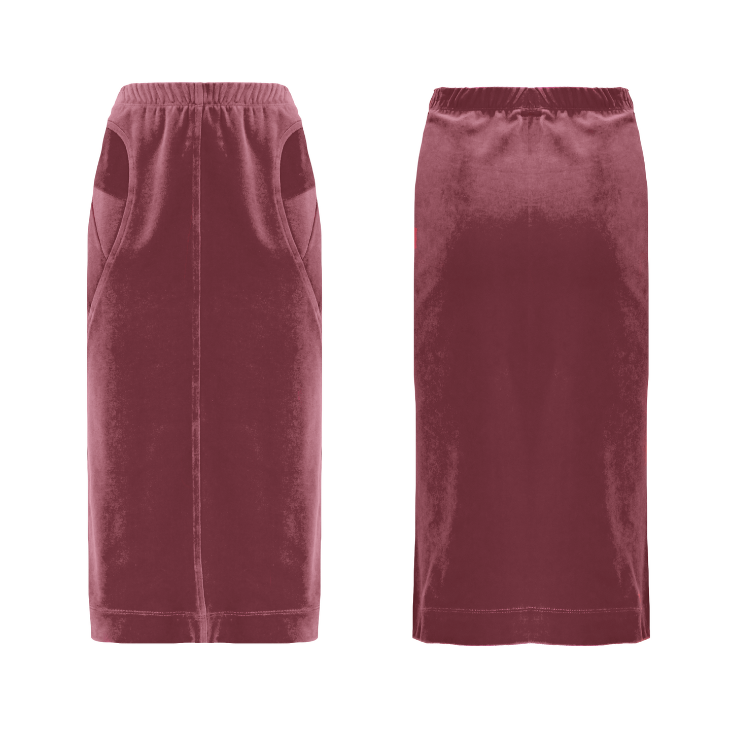 CRYSTAL VELVET Skirt - Raspberry