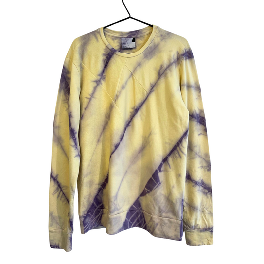 CRYSTAL Sweatshirt - SHIBORI Purple & Yellow - Botanical Dreams